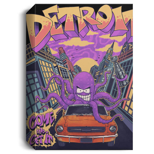 Al the Octopus X Detroit Canvas