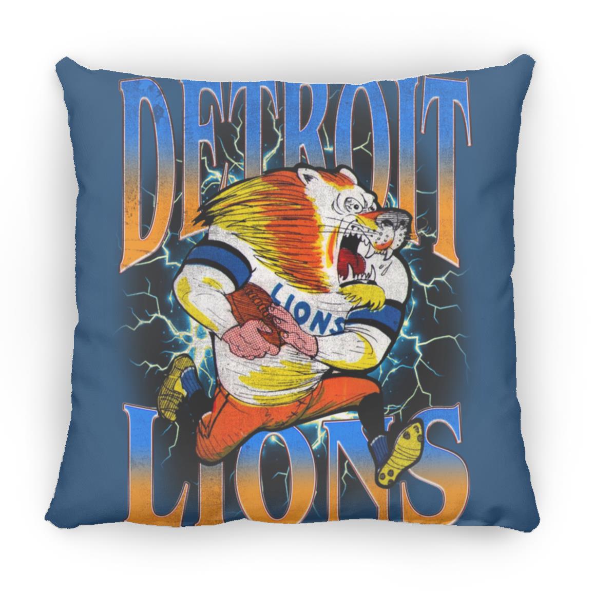 Retro Detroit Lions PIllow