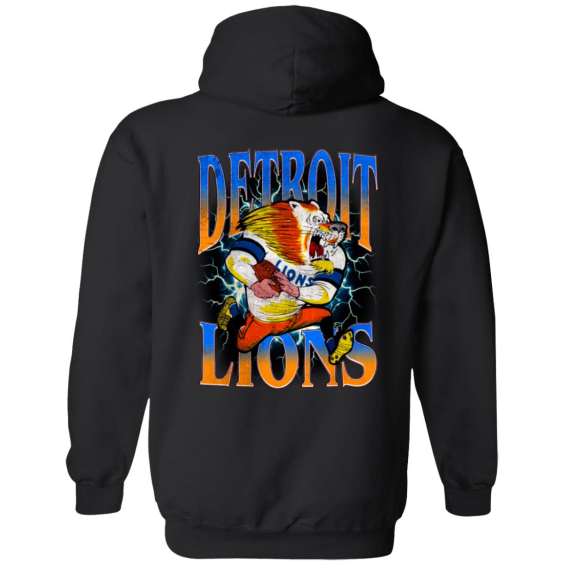 Retro Detroit Lions Zip up Hoodie